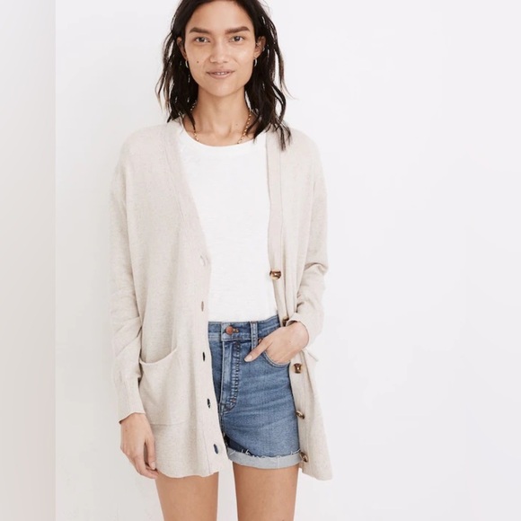 Madewell Beige Button Down Cardigan Size Large Women’s - Picture 13 of 13